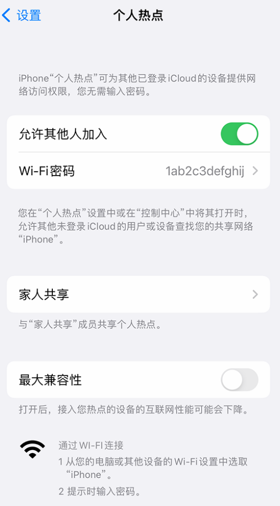 邕宁苹果手机维修分享如何用 iPhone 为其他设备连上网 